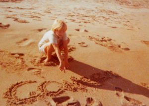 little girl on sand