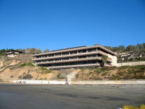 Scripps Institute of Oceangrapy Library over beach
