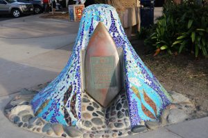 Swami's Seaside Park Surfing Statue