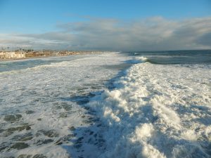 Big waves Oceanside Beach CA