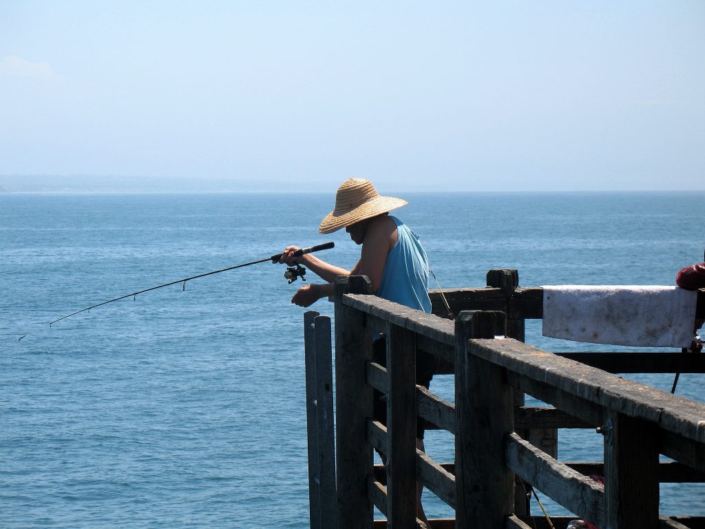 left corner of pier