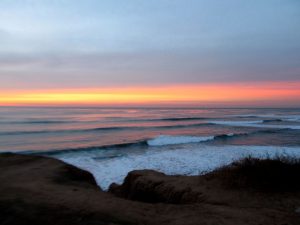 sunset foamy waves Sunset Cliffs Natural Park