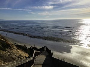 San Elijo Beach Looking down ocean