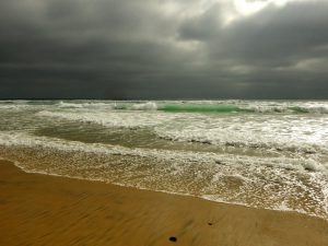 Overcast D Street Beach Beaches of Encinitas