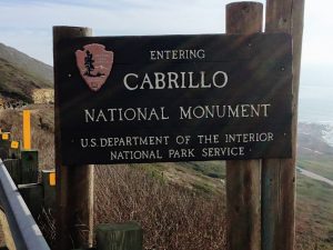 Cabrillo National Monument entrance sign
