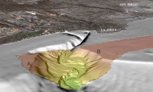 Underwater topography Map of La Jolla Shores Beach