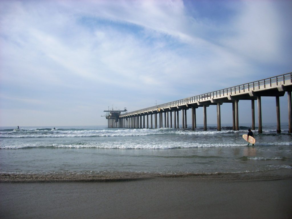 La Jolla Shores Beach surfer sandy