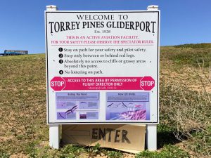 Torrey Pines Gliderport Welcome Sign Rules