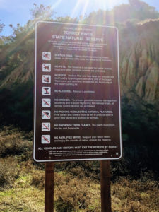 Torrey Pines Information Sign rules regulations