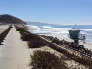 Torrey Pines State Beach ramp lifeguard tower