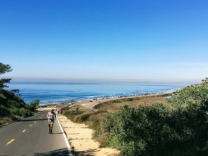 Street up to Torrey Pines State Natural Reserve