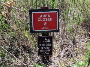 San Elijo Lagoon Area Closed Sign