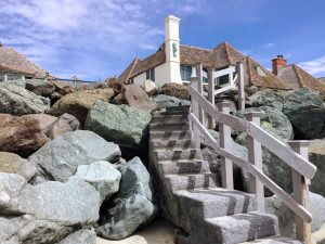 Stairway up to house Saint Malo Beach