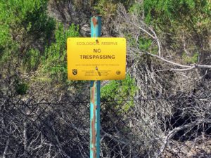 Ecological Reserve Sign at Agua Hedionda Lagoon Discovery Center