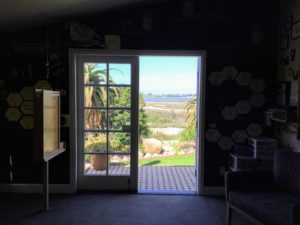 Back door view Agua Hedionda Lagoon Discovery Center