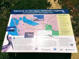 Agua Hedionda Lagoon welcome/trail sign