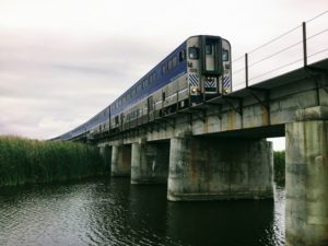 Amtrac Train San Mateo Lagoon Trestles