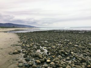 south view Trestles rocky shore