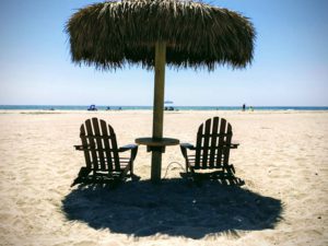 Del Mar Beach Resort Camp Pendleton tiki umbrella chairs