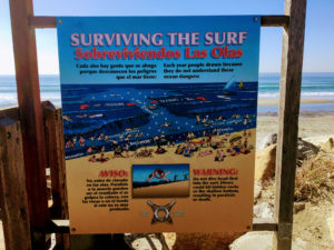 Rip Tide Information Sign Torrey Pines State Beach