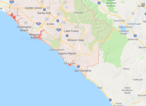 Orange County Coast Google Map