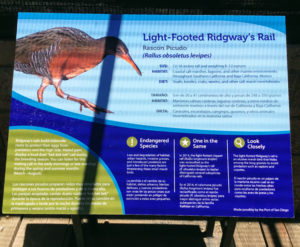 Light-footed Ridgeways Rail information sign