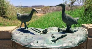 light footed Ridgeways Rail breeding pair statue