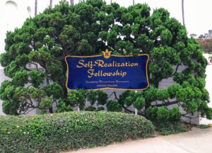 Self Realization Fellowship Center entrance sign