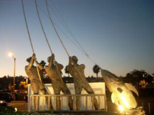 Shelter Island Fishermen Statue statue san diego bay