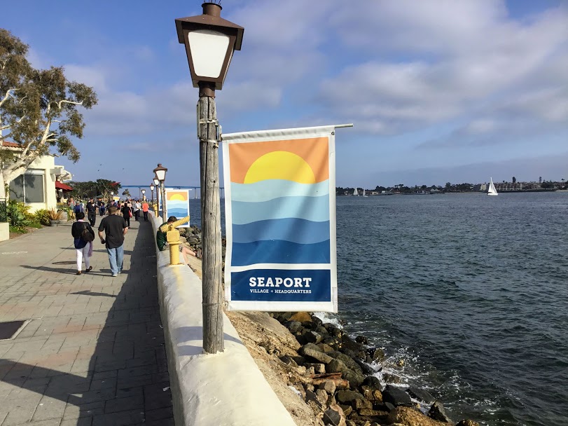 Seaport Village Walkway San Diego Bay