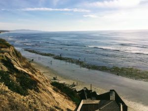 San Elijo State beach bluff view