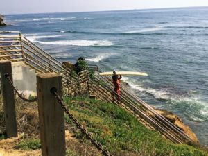 Sunset cliffs staircase garbage beach point loma