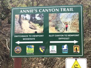 Annies Canyon trail information san elijo lagoon