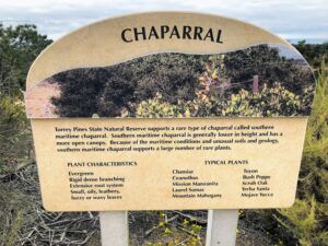chaparral information plant species sign