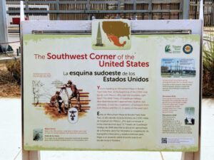 Southwest USA Information Sign Border Field State Park