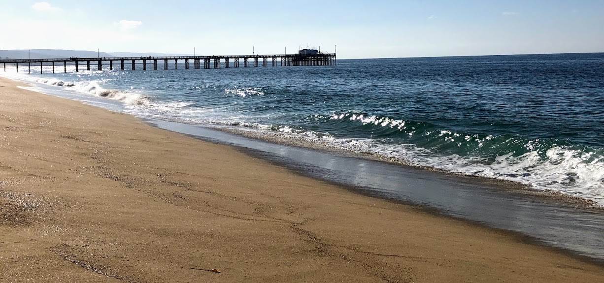 Newport Beach pier sand waves