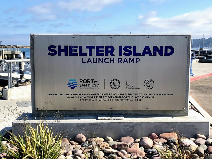 Shelter Island sign san diego bay