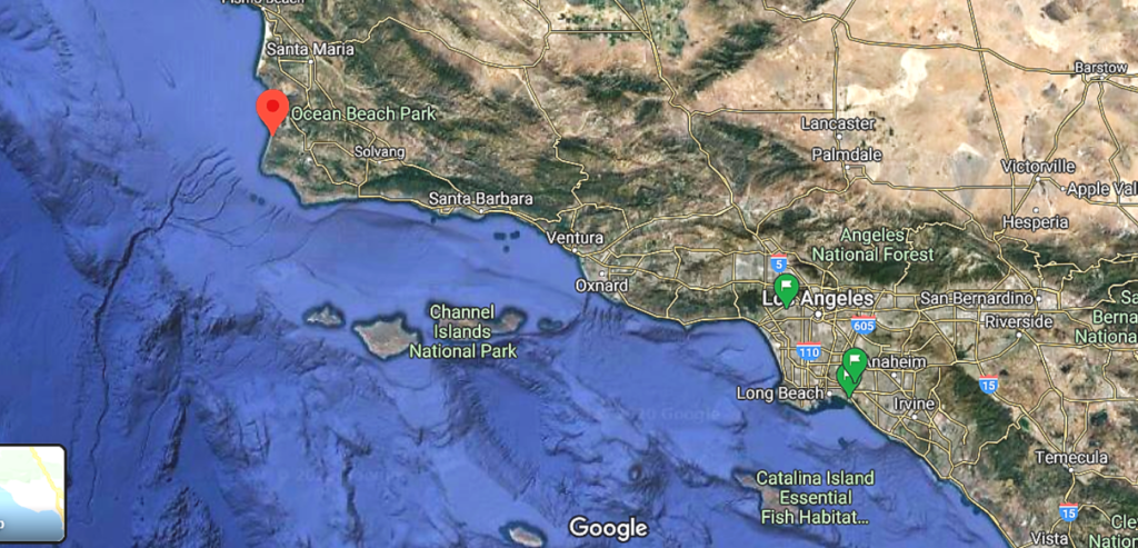 Lompoc Map central southern california