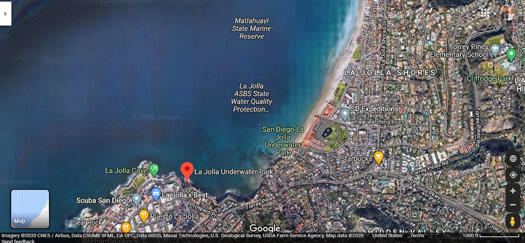 Map La Jolla Underwater Park Google Map