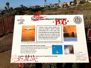 sunset cliffs mission statement sign point loma CA