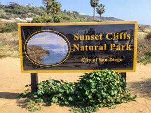 sunset cliffs natural park sign 2018 Point Loma