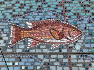 fish art colored tiles la jolla