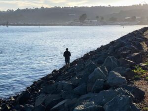 fishing rocks shelter island san diego bay