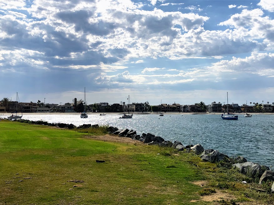 Mission Point grass water sailboats