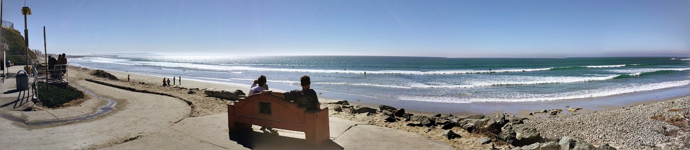 tourmaline surfing park panoramic two people bench