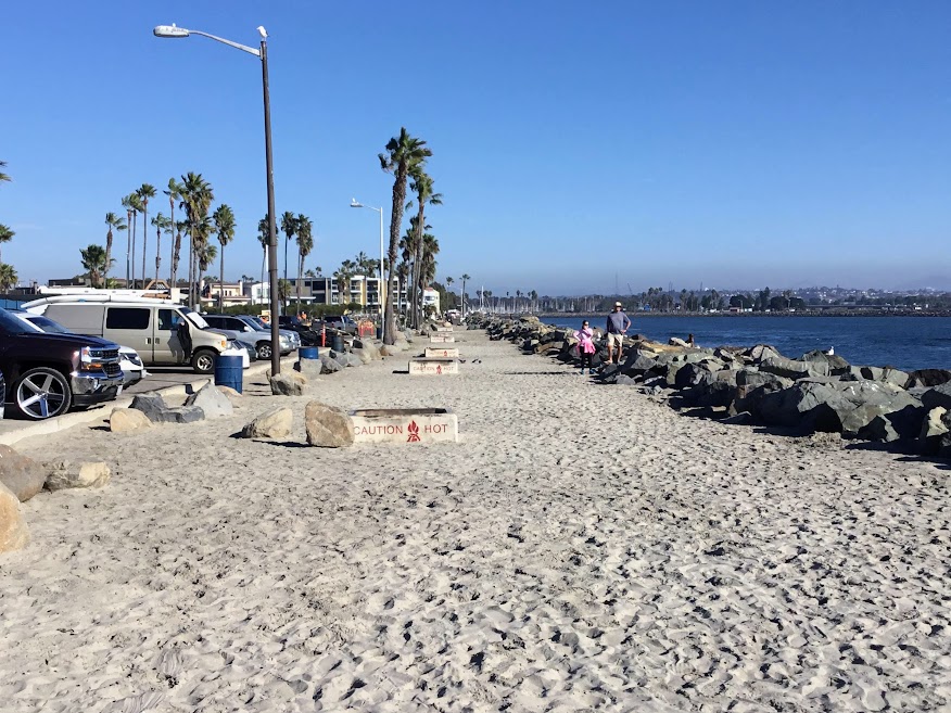 west mission beach jetty fire rings