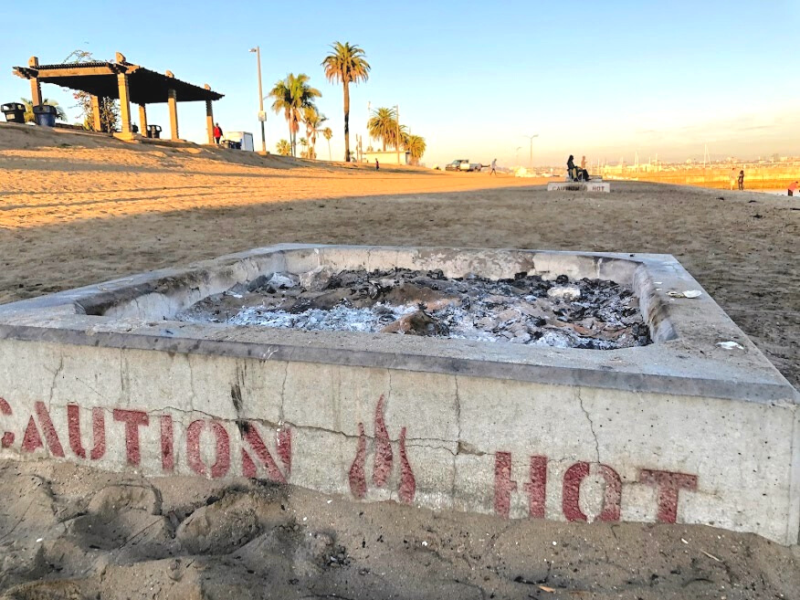 bonfire pit shoreline park shelter island