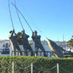 tuna fishing statue shoreline park shelter island
