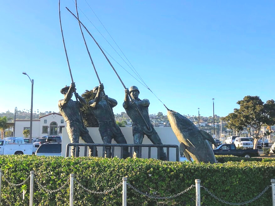 Tuna fishermen bronze sculpture and memorial. – Cool San Diego Sights!