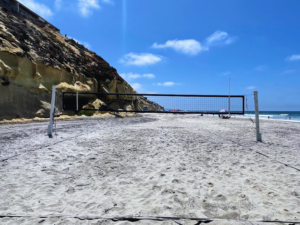 volleyball net seascape sur beach solana beach